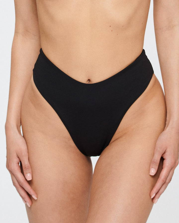 Picture of a Mid Waist Bikini Bottom in Black