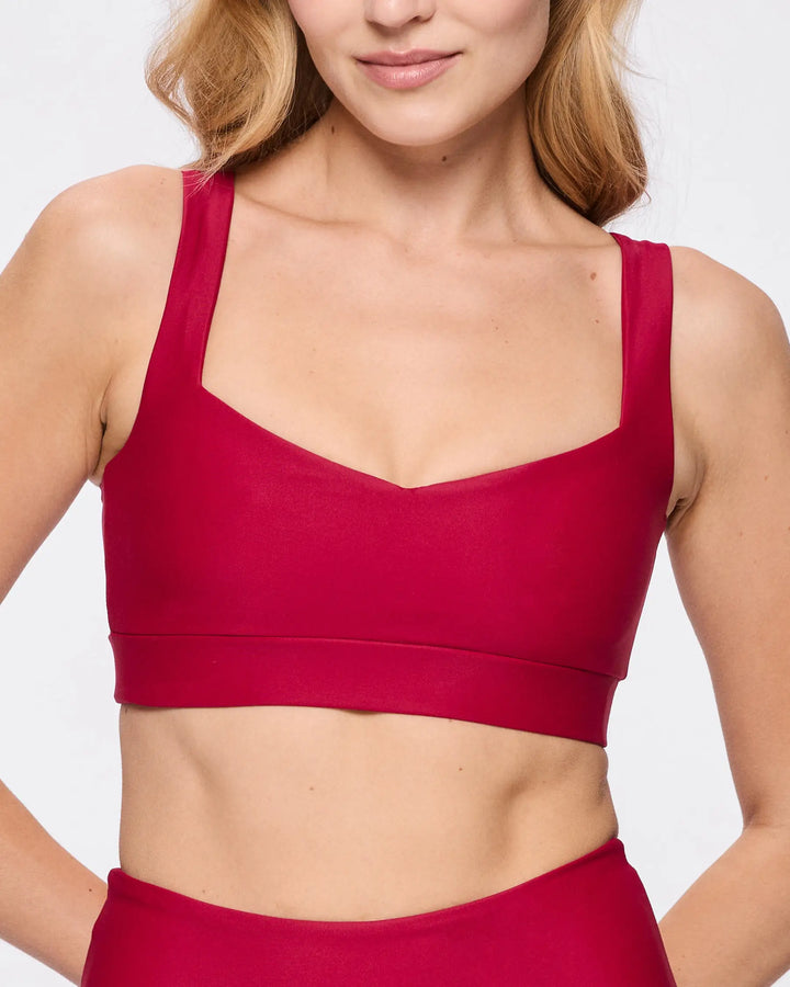 Sweetheart Top in Wine Red