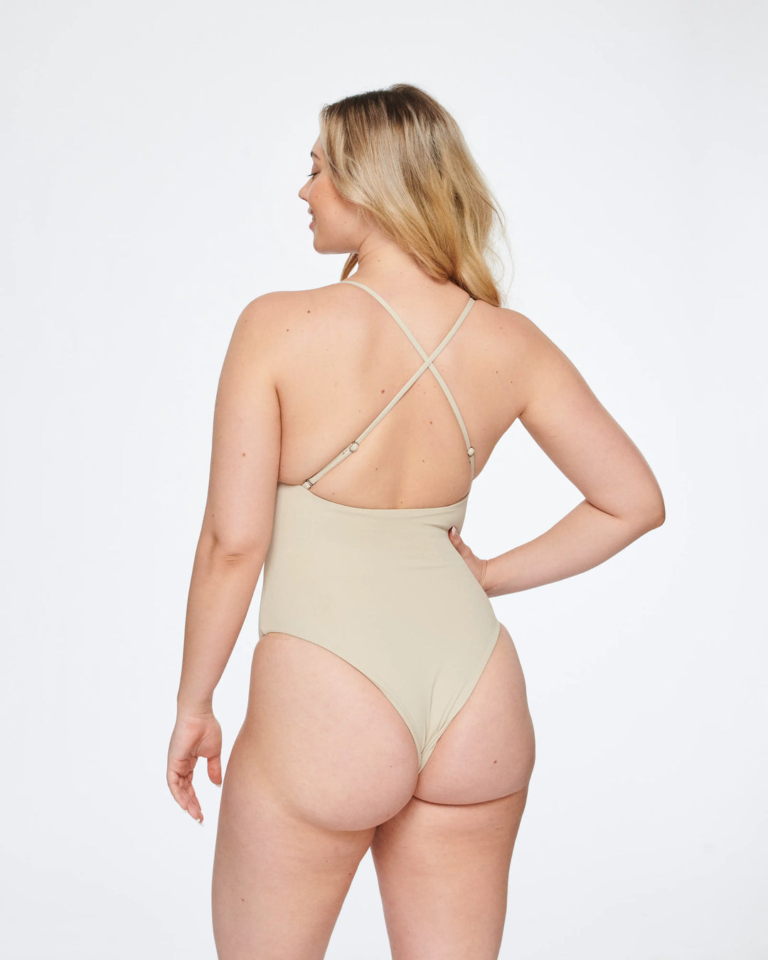 Ava Scoop One-Piece in Sand