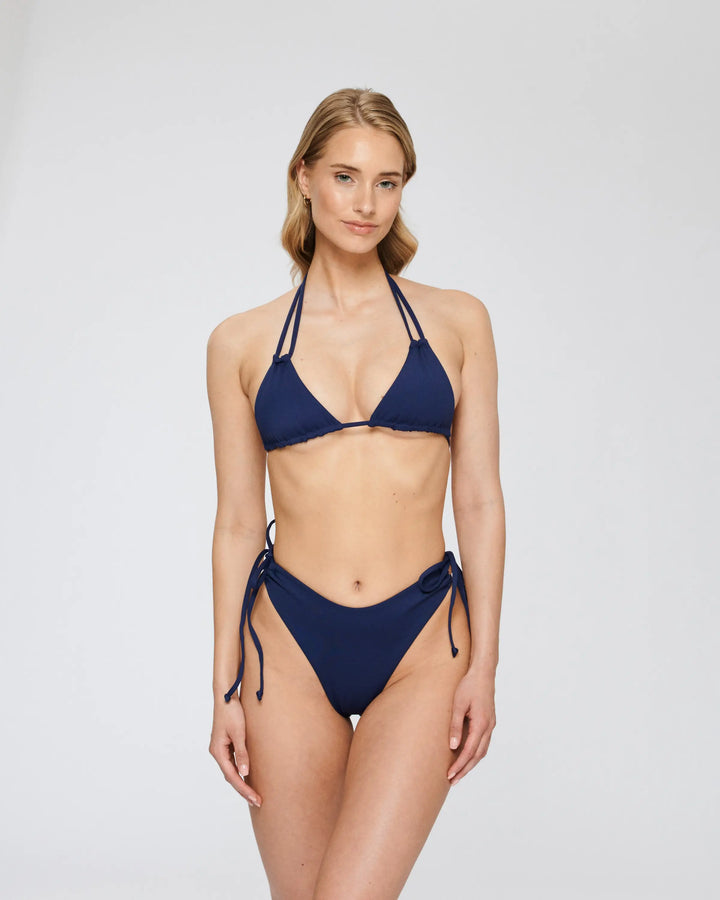 Picture of an Adjustable Mid Waist Bikini set in Navy Blue