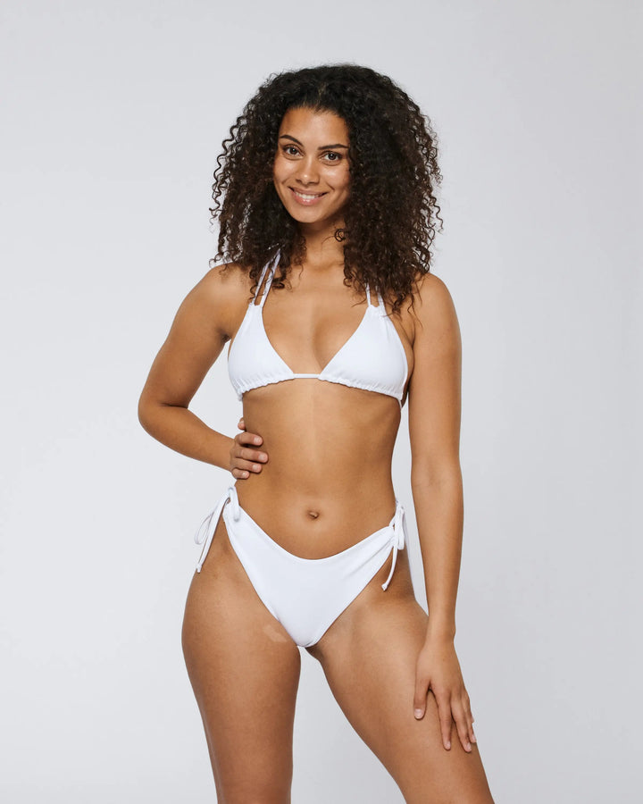 Picture of an Adjustable Mid Waist Bikini set in White