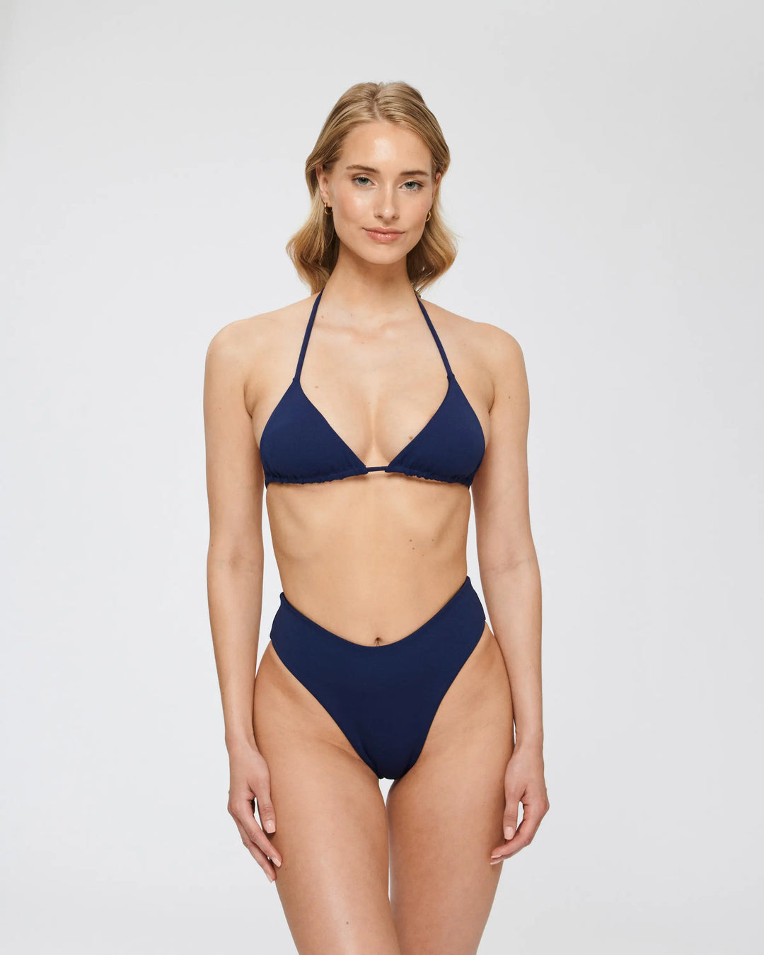 Picture of a Mid Waist Bikini set in Navy Blue