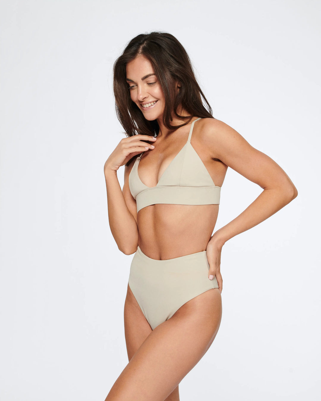 Ava Stretch Top in Sand